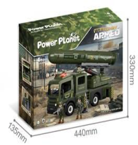Power Planet משאית צבאית עם משגר אורות וצלילים 