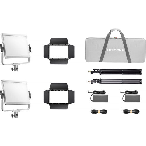 זוג פנלי לד מקצועיים Godox Litemons LP600Bi Bi-Color LED Light Panel kit