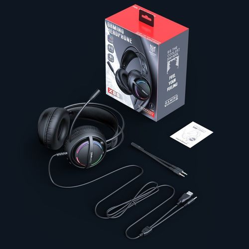 אוזניות גיימינג מקצועיות ONIKUMA X88 עם תאורת RGB