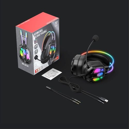 אוזניות גיימינג מקצועיות ONIKUMA X89 עם תאורת RGB מרשימה