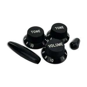 סט כפתורים לגיטרה Allparts PK-0178-023 Complete Knob Set For Strat (5 pcs)- Black