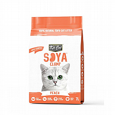Kit Cat קיט קט 7 ליטר חול מתגבש לחתולים על בסיס סויה בניחוח אפרסק