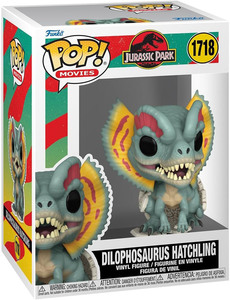    פארק היורה דילופוזאורוס צעיר 1718 פאנקו פופ - Jurassic Park Dilophosaurus Hatchling 1718 Funko Pop     