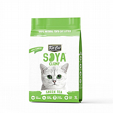 Kit Cat קיט קט 7 ליטר חול מתגבש לחתולים על בסיס סויה בניחוח תה ירוק