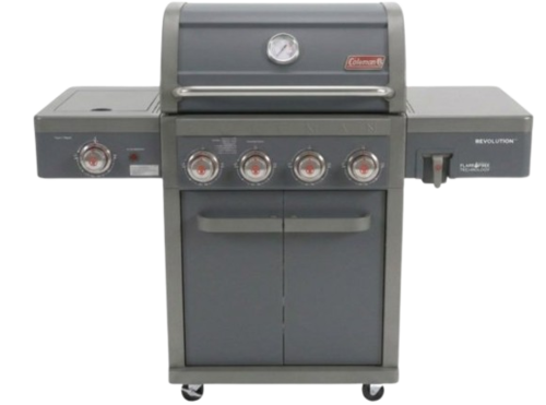 גריל גז 4 מבערים + כירת צד Coleman Revolution 4 63,000 BTU - צבע אפור