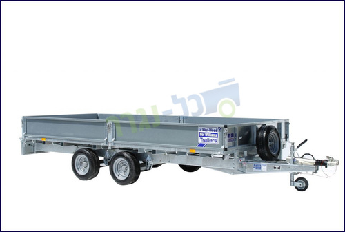 נגרר פתוח דו סרני 4.23X1.98 מתלי קפיצי עלים למשקל 3500 ק