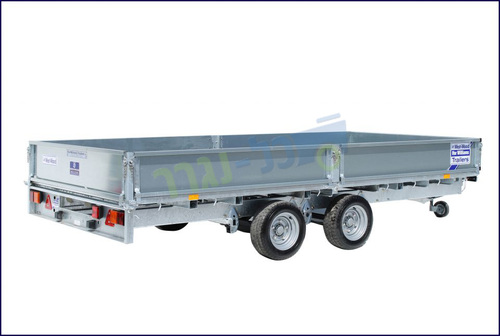 נגרר פתוח דו סרני 4.23X1.98 מתלי קפיצי עלים למשקל 3500 ק