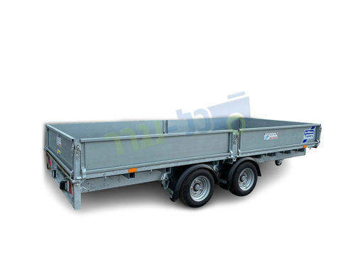 נגרר פתוח דו סרני 4.23X1.98 מתלי קפיצי עלים למשקל 3500 ק