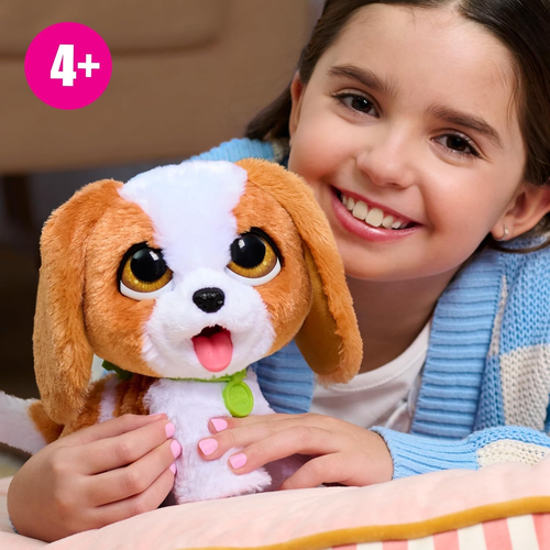 קינג צ'רלס אינטרקטיבי עושה צרכים עם רצועת טיול FurReal