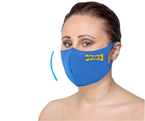 מסכת נשימה לפנים מנדפת זיעה מבד לייקרה רב שימושית "סופי" לנשים |