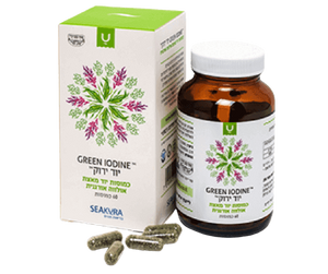 יוד ירוק | Green Iodine | אצת אלוורה עם יוד | מכיל 60 כמוסות |