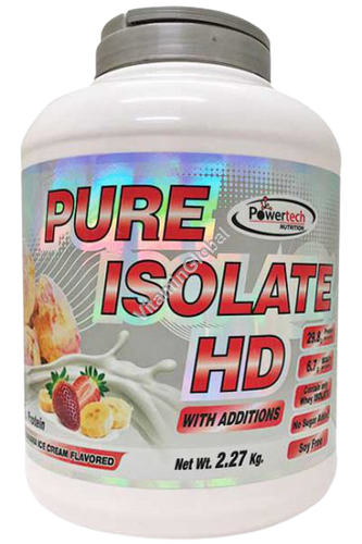 אבקת חלבון פאוורטק בטעם תות בננה | Pure Isolate HD אייזולט טהור | מכיל 1.8 ק