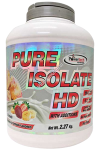 אבקת חלבון פאוורטק בטעם תות בננה | Pure Isolate HD אייזולט טהור | מכיל 1.8 ק"ג |