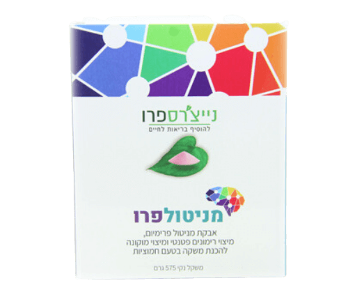 מניטולפרו - אבקת מניטול פרימיום 575 גרם | מיצוי רימונים פטנטי ומיצוי מוקונה להכנת משקה בטעם חמוציות מבית נייצ'רספרו