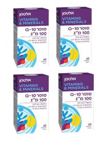 מבצע רביעייה - סופר Q-10 במינון 100 מ"ג | מכיל סה"כ 240 כמוסות רכות | בתוספת ביופרין |