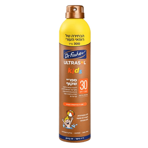 אולטרסול | ספריי הגנה מהשמש שקוף לילדים | 30 SPF | מכיל 300 מ"ל |