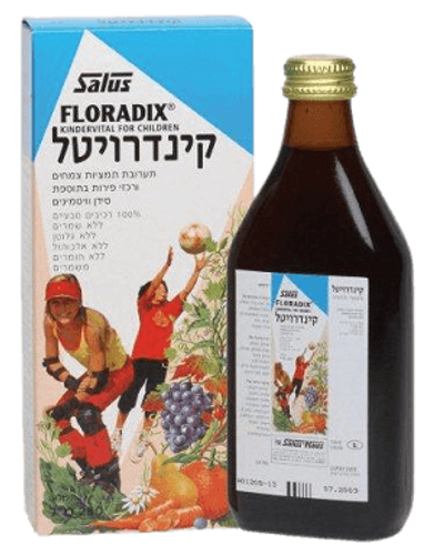 קינדרויטל | תערובת תמציות צמחים | ורכזי פירות בתוספת סידן | מכיל 250 מ
