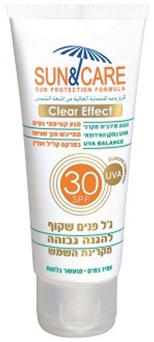 טבע זול | ג'ל פנים שקוף להגנה גבוהה SPF30 - מכיל 60 מ
