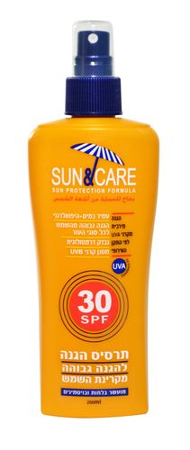 טבע זול | תרסיס הגנה שקוף עם מקדם הגנה SPF-30 סאן אנד קר - 200 מ