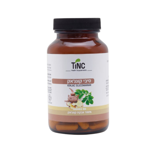 סיבי קונג'אק | KONJAC GLUCOMANNAN | מכיל 90 כמוסות | טינקטורה טק | Tinctura Tech