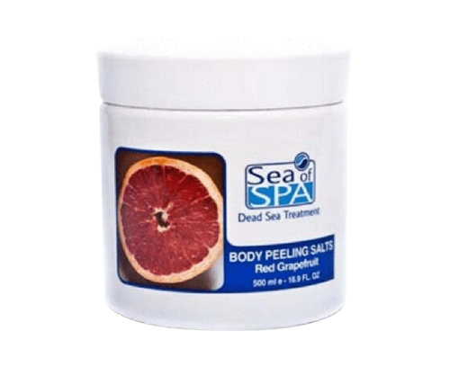 מלח גוף מים המלח בניחוח אשכולית אדומה מבית Sea Of Spa | מכיל 500 מ