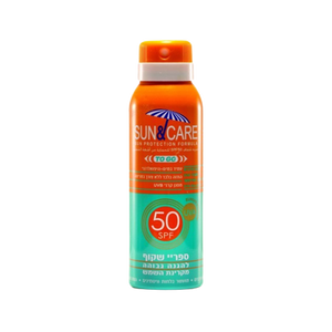 ספרי שקוף להגנה מקרני השמש | מסנן קרינה SPF 50 להגנה מירבית | עמיד במים | 100 מ"ל