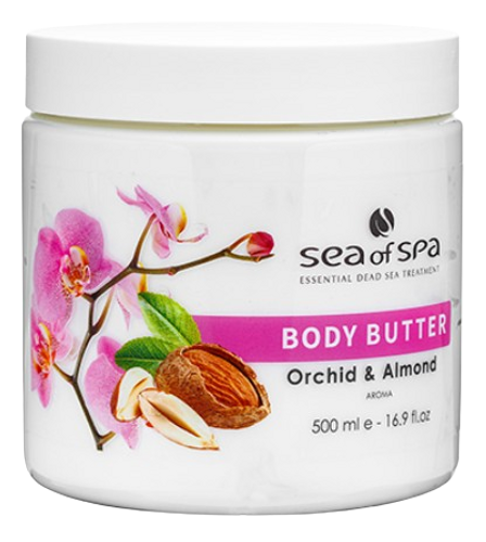 מלחי פילינג לגוף בניחוח חלב שקדים וסחלבים - Sea of spa - 500ml