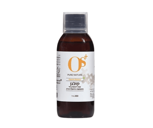 OS+ PURE NATURE - קולגן נוזלי עם תוספת ויטמין C וחומצה היאלרונית
