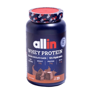 Whey Protein | בטעם שוקולד בלגי | 759 גרם | 23 מנות הגשה | 24 גרם חלבון במנה | 5.3 חומצות אמינו מסועפות |