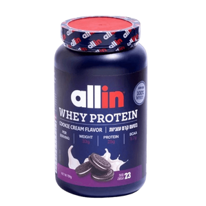 Whey Protein | בטעם קרם עוגיות | 759 גרם | 23 מנות הגשה | 25 גרם חלבון במנה | 5.7 חומצות אמינו מסועפות |