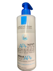 ליפיקאר סינדט AP + | קרם רחצה  לעור יבש ומגורה במיוחד | מתאים לתינוקות | מכיל 400 מ"ל | 