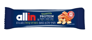 חטיף חלבון בטעם בוטנים קרמל | 60 גרם | 20 גרם חלבון | 2.6 סוכר | 3 BCAA | ללא תוספת סוכר | Extra Cream |