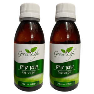 מארז זוגי | שמן קיק | מכיל 120 מ"ל | castor oil | חודר לשכבות העמוקות של העור | 