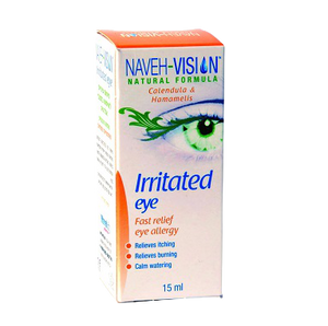 טיפות עיניים | irritated eye | נוסחה טבעית מתמציות צמחים | מכיל 15 מ"ל |