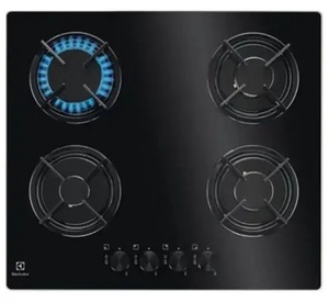 כיריים גז 4 להבות זכוכית שחורה Electrolux דגם EGT6242NVK