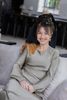 לונג משולב שייה - קטיפה צרובה