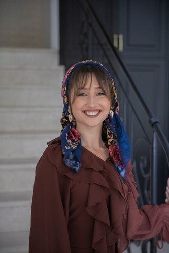 מטפחת מרובעת רז - קטיפה צרובה