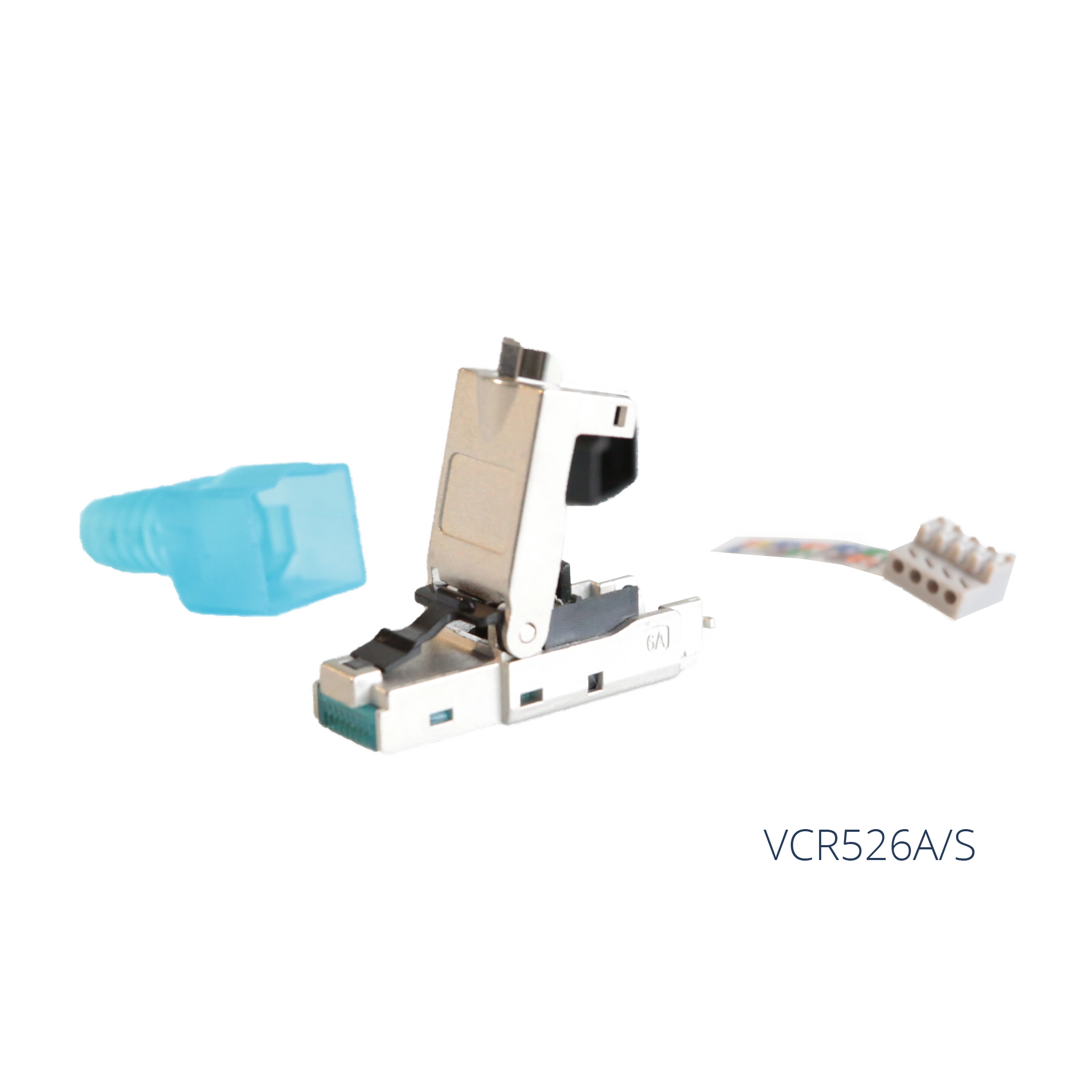 תקע RJ45 לחיצה לכבל CAT6A מודולרי Procab VCR526A/S