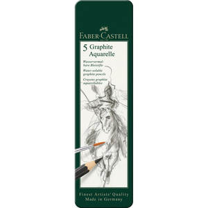 סט 5 עפרון גרפיט אקוורל FABER CASTELL