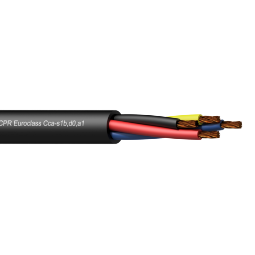 כבל רמקול גמיש Procab CLS225-CCA/1 ,2 x 2.5 mm² - 13 AWG- שחור