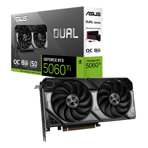כרטיס מסך ASUS Dual GeForce RTX 5060 Ti 8GB GDDR7 OC Edition