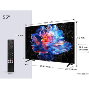 טלוויזיה חכמה 55" TCL Direct LED 4K טי.סי.אל 55V6C