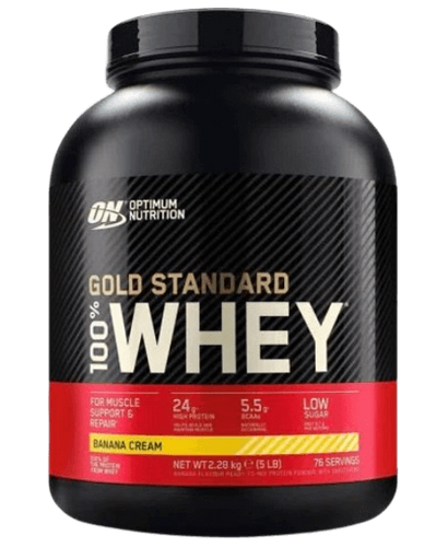 OPTIMUM NUTRITION - GOLD STANDARD 100% WHEY | אבקת חלבון אופטימום נוטרישן בטעם קרם בננה 2.28 ק