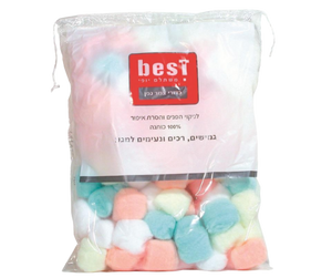 כדורי צמר גפן לניקוי הפנים והסרת איפור-BEST בסט חורי