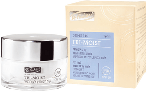 קרם יום מזין GENESIS | TRI-MOIST פעילות משולשת | 30SPF | לעור הפנים, הצוואר והמחשוף | מכיל 50 מ"ל | לעור רגיל | 