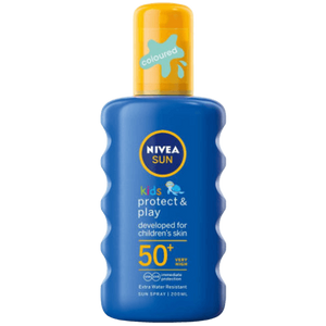 ספריי הגנה לילדים | Nivea Sun | +SPF 50 | מכיל 200 מ"ל | Kids Protect & Play | 