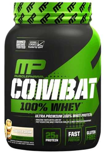  MUSCLEPHARM COMBAT 100% WHEY | אבקת חלבון מאסל פארם כשר בטעם קרם עוגיות 2.27 ק