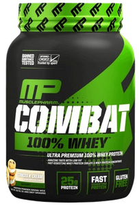 MUSCLEPHARM COMBAT 100% WHEY | אבקת חלבון מאסל פארם כשר בטעם בננה 2.269 ק"ג