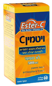 ויטמין C | לא חומצי | 60 טבליות | 500 מ"ג | C Ester | אסטר c | 
