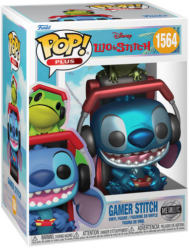 בובת פופ דיסני לילו וסטיץ' סטיץ' גיימר | Funko Pop! Disney Lilo and Stitch Gamer Stitch Special Metallic 1564